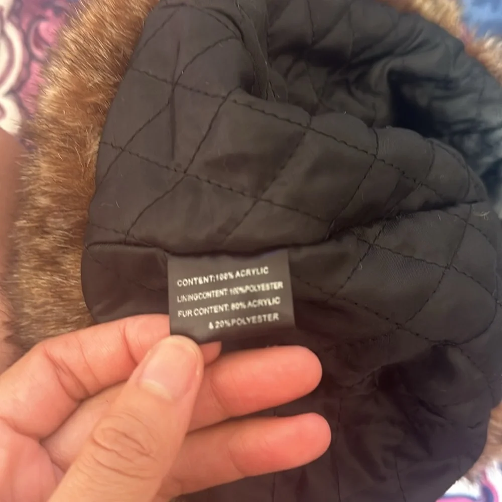 San Francisco 49ers Faux Fur Trapper Hat - Brown Plaid